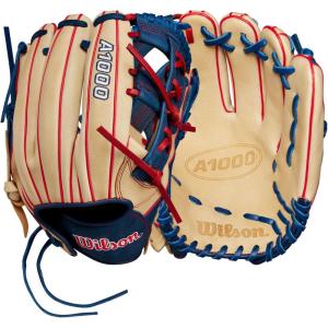 image:imageWILSON 2024 A1000 Infield Baseball Gloves  11 115 1175 and 12BlondeNavyRed