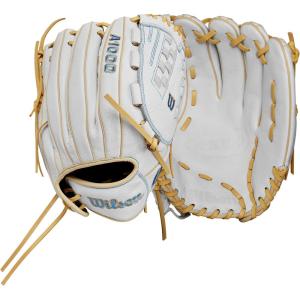 image:imageWILSON 2024 A1000 Outfield Fastpitch Softball Gloves  125WhiteBlueBlonde