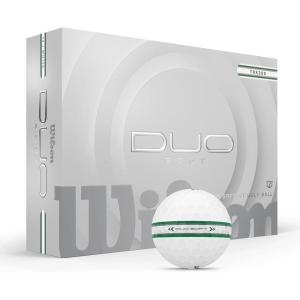 image:imageWILSON 2025 Duo Soft Golf Balls  12 BallsGreenSilver Stripe