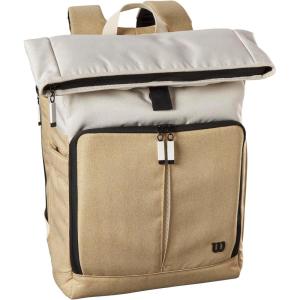 image:imageWILSON Lifestyle Foldover Tennis Backpack  Khaki Holds up to 2 Rackets