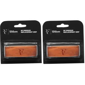 image:imageWILSON RF Premium Tennis Replacement Grip  Brown Pack of 2