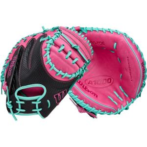 image:imageWilson 2026 A1000 Baseball GlovesFlamingo PinkSeafoamBlack