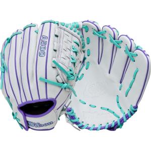 image:imageWilson 2026 A500 Siren Fastpitch Softball GlovesWhitePurpleSeafoam