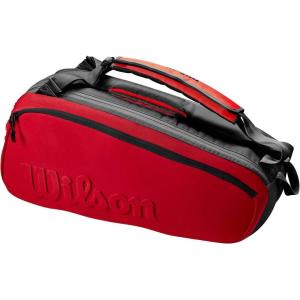 image:imageWilson Clash V2 Super Tour Tennis Racket Bag  RedBlack Holds up to 6 Rackets