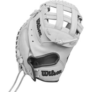 image:imageWilson Fall 2024 A1000 CM33 33 Fastpitch Softball Catchers Mitt  WhiteGrey Right Hand Throw