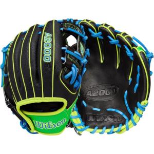 image:imageWilson Fall 2025 A2000 Baseball GlovesBlackNeon Green Sky Blue