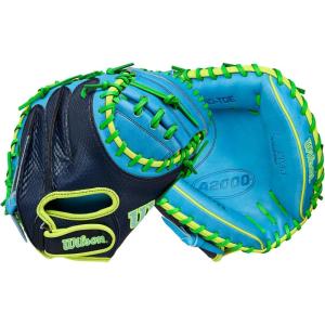 image:imageWilson Fall 2025 A2000 Baseball GlovesNavySky BlueNeon Green