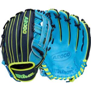 image:imageWilson Fall 2025 A2000 Baseball GlovesNavySky BlueOptic Yellow