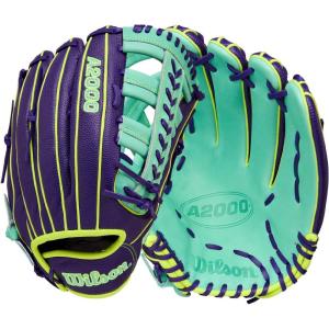 image:imageWilson Fall 2025 A2000 Baseball GlovesPurpleSeafoamOptic Yellow