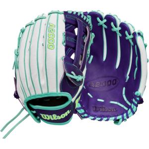 image:imageWilson Fall 2025 A2000 Fastpitch GlovesWhitePurpleSeafoam
