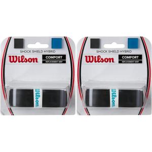 image:imageWilson Shock Shield Hybrid Tennis Racquet Replacement Grip BlackOne Size Pack of 2