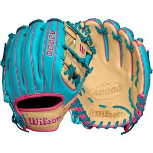 image:imageWilson Spring 2025 A2000 1786 115 Infield Baseball Glove  Right Hand Throw TealBlondeFlamingo
