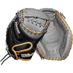 image:imageWilson Spring 2025 A2000 Fastpitch GlovesBlackGreyMetallic Gold