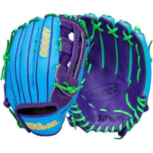 image:imageWilson Spring 2026 A2000 Baseball GlovesSky BluePurpleNeon Green