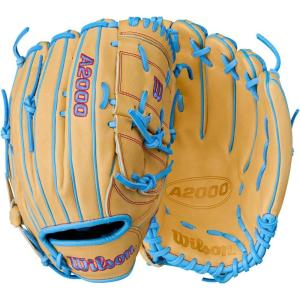 image:imageWilson Summer 2025 A2000 Baseball GlovesBlondeSky BlueRed