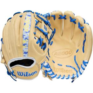 image:imageWilson Winter 2025 A2000 Baseball GlovesBlondeRoyalYellow