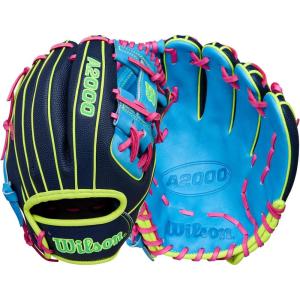 image:imageWilson Winter 2025 A2000 Baseball GlovesNavySky Blue Optic Yellow