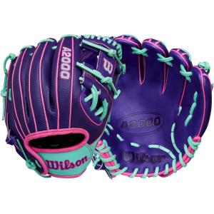 image:imageWilson Winter 2025 A2000 Baseball GlovesPurpleSeafoamFlamingo