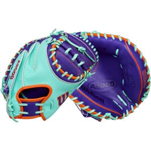 image:imageWilson Winter 2025 A2000 Baseball GlovesSeafoamPurpleOrange