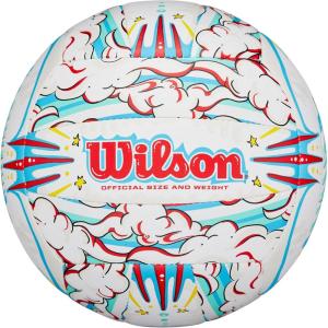 image:imageWILSON Graffiti Peace Volleyball  Official SizeWhiteBlue