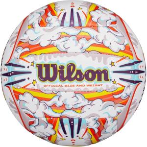 image:imageWILSON Graffiti Peace Volleyball  Official SizeWhiteOrange