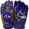 image:imageWilson NFL Stretch Fit Football Gloves  Youth and Adult SizesBaltimore Ravens