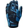 image:imageWilson NFL Stretch Fit Football Gloves  Youth and Adult SizesCarolina Panthers