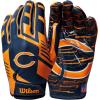 image:imageWilson NFL Stretch Fit Football Gloves  Youth and Adult SizesChicago Bears