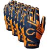 image:imageWilson NFL Stretch Fit Football Gloves  Youth and Adult SizesChicago Bears