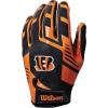image:imageWilson NFL Stretch Fit Football Gloves  Youth and Adult SizesCincinnati Bengals