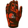 image:imageWilson NFL Stretch Fit Football Gloves  Youth and Adult SizesCleveland Browns