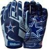 image:imageWilson NFL Stretch Fit Football Gloves  Youth and Adult SizesDallas Cowboys