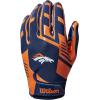 image:imageWilson NFL Stretch Fit Football Gloves  Youth and Adult SizesDenver Broncos