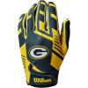 image:imageWilson NFL Stretch Fit Football Gloves  Youth and Adult SizesGreen Bay Packers