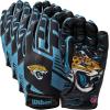 image:imageWilson NFL Stretch Fit Football Gloves  Youth and Adult SizesJacksonville Jaguars