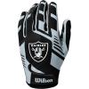 image:imageWilson NFL Stretch Fit Football Gloves  Youth and Adult SizesLas Vegas Raiders