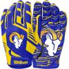 image:imageWilson NFL Stretch Fit Football Gloves  Youth and Adult SizesLos Angeles Rams