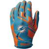 image:imageWilson NFL Stretch Fit Football Gloves  Youth and Adult SizesMiami Dolphins