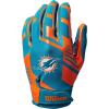 image:imageWilson NFL Stretch Fit Football Gloves  Youth and Adult SizesMiami Dolphins