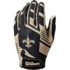 image:imageWilson NFL Stretch Fit Football Gloves  Youth and Adult SizesNew Orleans Saints