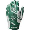 image:imageWilson NFL Stretch Fit Football Gloves  Youth and Adult SizesNew York Jets