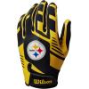 image:imageWilson NFL Stretch Fit Football Gloves  Youth and Adult SizesPittsburgh Steelers