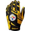 image:imageWilson NFL Stretch Fit Football Gloves  Youth and Adult SizesPittsburgh Steelers