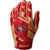 image:imageWilson NFL Stretch Fit Football Gloves  Youth and Adult SizesSan Francisco 49ers