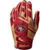 image:imageWilson NFL Stretch Fit Football Gloves  Youth and Adult SizesSan Francisco 49ers