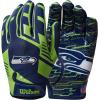 image:imageWilson NFL Stretch Fit Football Gloves  Youth and Adult SizesSeattle Seahawks