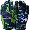 image:imageWilson NFL Stretch Fit Football Gloves  Youth and Adult SizesSeattle Seahawks