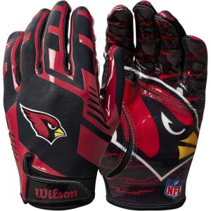 image:imageWilson NFL Stretch Fit Football Gloves  Youth and Adult SizesArizona Cardinals