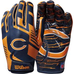 image:imageWilson NFL Stretch Fit Football Gloves  Youth and Adult SizesChicago Bears