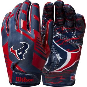 image:imageWilson NFL Stretch Fit Football Gloves  Youth and Adult SizesHouston Texans